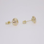 9ct Yellow Gold Domed Stud Earrings Side