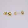 9ct yellow gold small knot earrings ER11588 side