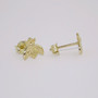 9ct Yellow Gold Bumblebee Stud Earrings side