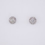 9ct white gold diamond halo earrings