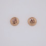 9ct rose gold flat stud earrings with diamond cut finish ER11595