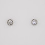 9ct white gold diamond earrings  in rubover settings