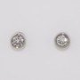9ct white gold diamond earrings  in rubover settings