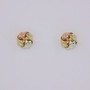 9ct three colour gold knot stud earrings