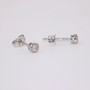 9ct white gold diamond earrings in rubover settings ER11058 - side