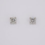 18ct white gold round brilliant cut diamond solitaire stud earring ER11357