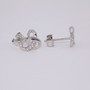 9ct white gold Celtic knot cubic zirconia (CZ) stud earrings ER11041- side
