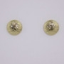 9ct yellow gold flat diamond cut stud earrings ER11684