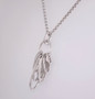 18ct white gold diamond pendant PE4593 - side