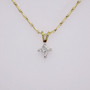 18ct gold princess cut diamond solitaire pendant PE3402