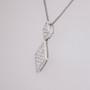 18ct white gold diamond pendant PE4628 - side