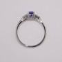 18ct white gold tanzanite and diamond ring top