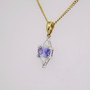 18ct gold sapphire and diamond pendant PE4089 - side