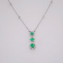 18ct white gold emerald and diamond pendant PE4958