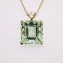 9ct yellow gold prasiolite and diamond pendant PE4621