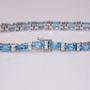 9ct white gold blue topaz and diamond bracelet BRA5568 - clasp