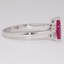 18ct white gold marquise cut ruby and diamond ring side 18ct white gold marquise cut ruby and diamond ring side