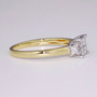 18ct gold princess cut diamond cluster ring side