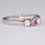 18ct white gold three stone diamond ring GR3048