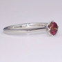 Platinum treated fancy vivid pink diamond solitaire ring GR4134