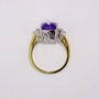 18ct gold tanzanite and diamond ring GR4147 top