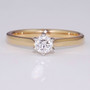 18ct rose gold and platinum D colour diamond solitaire ring GR5772