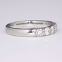 Platinum five diamond ring ET1355 side