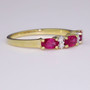 18ct yellow gold ruby and diamond ring ET1442 side