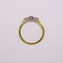 18ct yellow gold sapphire and diamond ring GR2316 top