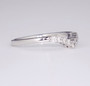 Platinum diamond wishbone ring side