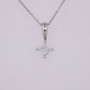 18ct white gold princess cut diamond solitaire pendant PE4548