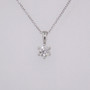 18ct white gold diamond solitaire pendant PE4748