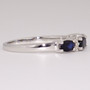 9ct white gold sapphire and diamond ring side