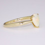 9ct yellow gold pear shaped opal ring DR2865 side