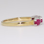 9ct gold ruby and diamond ring side
