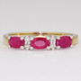 9ct gold ruby and diamond ring