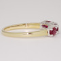 9ct gold ruby and diamond ring side
