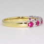 18ct yellow gold ruby and diamond ring side 18ct yellow gold ruby and diamond ring side