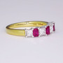 18ct yellow gold ruby and diamond ring ET1151 side