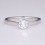 Platinum diamond solitaire twist ring GR3552