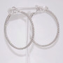 18ct white gold diamond hoop earrings side