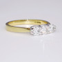 18ct gold diamond trilogy ring GR3352 side