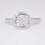 9ct white gold diamond cluster ring GR3958