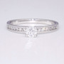 18ct white gold diamond solitaire ring with channel set diamond shoulders GR4025