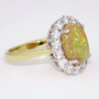 18ct gold opal and diamond cluster ring side