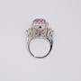 9ct white gold kunzite and diamond ring top