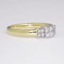 18ct yellow gold tile set princess cut diamond ring GR3659 side