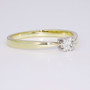 9ct yellow gold diamond solitaire ring GR4010 side