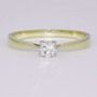 9ct yellow gold diamond solitaire ring