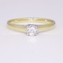9ct yellow gold diamond solitaire ring GR4182